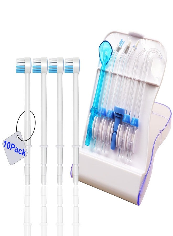ليزيسنوج رؤوس بديلة لجهاز Waterpik، أعواد بديلة لجهاز Waterpik لتنظيف الأسنان بالماء (10 رؤوس وعلبة تخزين)، رؤوس بديلة لجهاز Waterpik لتنظيف الأسنان بالماء للطرازات التالية: WP-663، WP-150، WP-660، WP-580، wp-150w، wp667w، WP-140 - Image 1